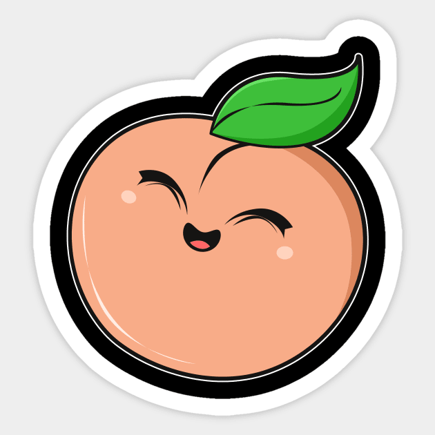 Cute Peach Sticker by Imutobi